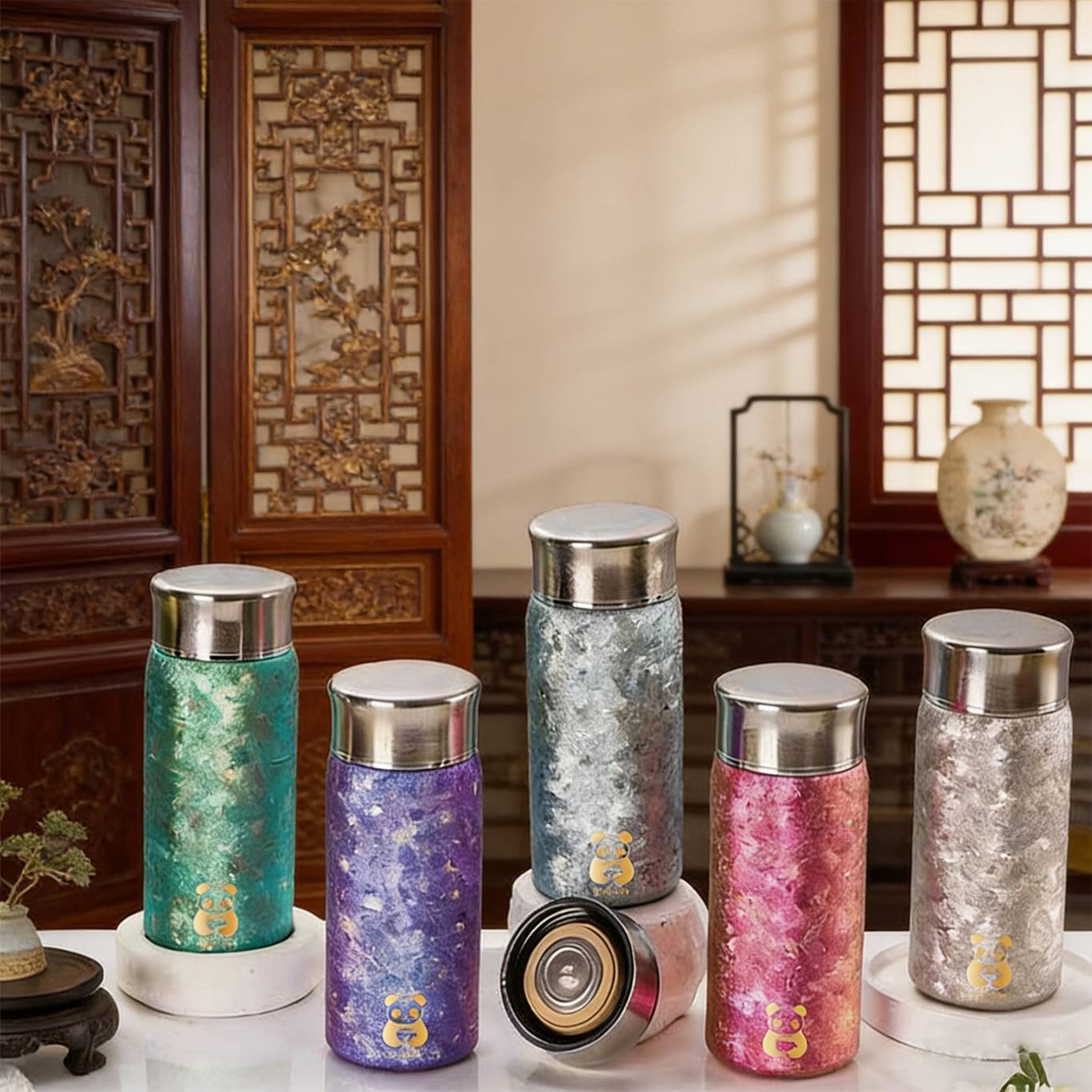 Premium Pure Titanium Thermos Collection detail